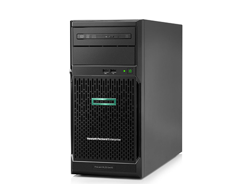 HPE ProLiant ML30 Gen10 塔式服务器（英特尔至强 E-2124 3.3GHz 4核丨16GB DDR4内存丨2块1TB 7.2K SATA硬盘丨S100i阵列卡丨3年保修服务）