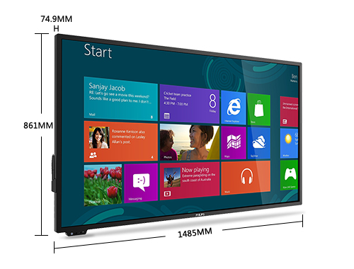 飞利浦（Philips）智能会议平板 BDL6530QT标准版触控一体机 65英寸4K视频会议平板（i7PC模块+移动支架+传屏器）