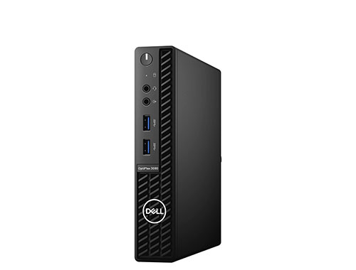 DELL OptiPlex 3080 MFF 商用台式机（ 奔腾™ 金牌 G6400T，双核，2.4GHz丨4GB DDR4 内存丨128GB 固态 + 500GB 2.5英寸硬盘 丨英特尔 UHD 显卡）