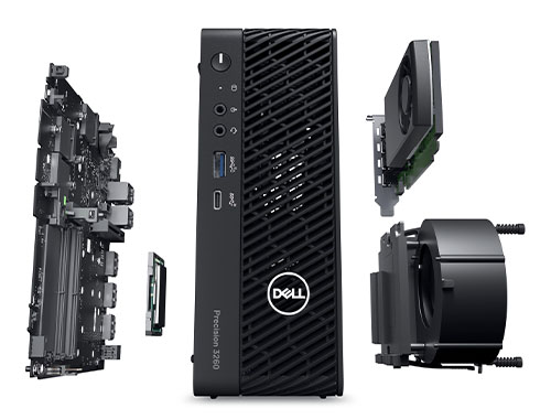 Dell Precision 3260 超小机箱工作站（英特尔酷睿 i5-12600, 3.3GHz, 6核丨16GB DDR5 非-ECC内存丨512GB 固态硬盘丨NVIDIA T400, 2GB独显丨三年保修）