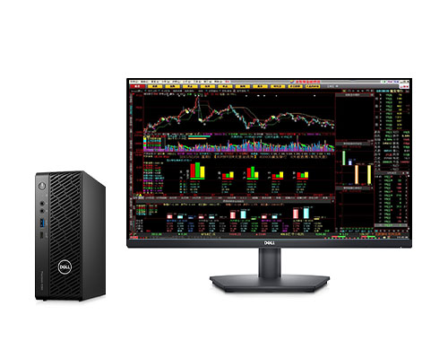 戴尔Precision 3260 炒股电脑工作站（酷睿 i7-12700 处理器 , 2.1GHz, 12 核丨16GB DDR5内存丨512GB 固态硬盘丨NVIDIA T600, 4GB独显丨戴尔27寸显示器）