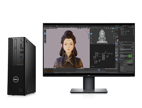 Dell Precision T3450 3D动画渲染工作站（酷睿i9-10900, 2.8GHz, 10核丨128GB DDR4内存丨2TB M.2固态硬盘丨NVIDIA T1000 独立显卡丨27英寸 4K显示器）