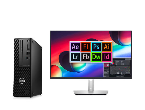 戴尔Precision T3450 平面设计电脑（酷睿 i7-11700, 2.5GHz, 8核丨32GB DDR4 内存丨1TB 固态硬盘丨NVIDIA P1000, 4GB独显丨戴尔P2423D显示器丨三年保修）