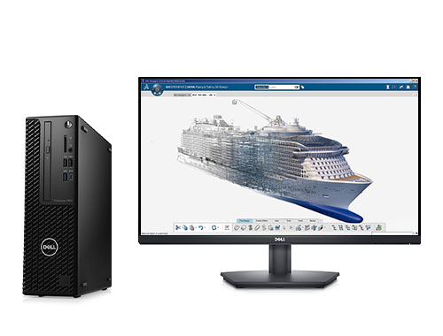 戴尔Precision T3450 工业设计电脑（酷睿 i7-11700, 2.5GHz, 8核丨64GB DDR4 内存丨512GB固态+2TB 机械硬盘丨NVIDIA T1000, 4GB独显丨27寸显示器）