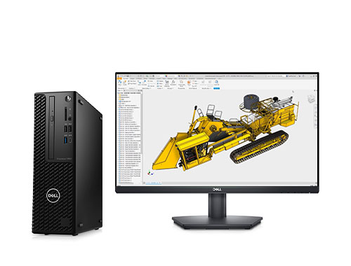 Dell Precision T3450 机械设计电脑（至强 W-1370, 2.9GHz, 8核丨64GB DDR4 内存丨1TB M.2 固态硬盘丨Nvidia T1000, 4GB丨戴尔SE2423DS显示器）