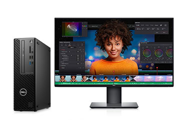 Dell Precision 3460 非编工作站（英特尔酷睿 i7-12700, 2.1GHz, 12核丨64GB DDR5 内存丨1TB M.2固态硬盘丨AMD WX 3200 4GB显卡丨戴尔27寸 4K显示器）