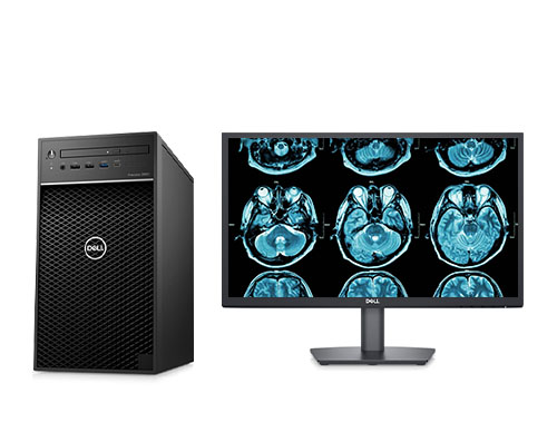 戴尔Precision T3650 医学影像工作站电脑（英特尔酷睿 i5-11600, 2.8GHz, 6核丨16GB DDR4 内存丨256GB 固态+2TB机械硬盘丨NVIDIA P620 显卡丨21.5寸显示器）