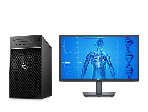 戴尔Precision T3650 医学影像工作站电脑（英特尔酷睿 i5-11600, 2.8GHz, 6核丨16GB DDR4 内存丨256GB 固态+2TB机械硬盘丨NVIDIA P620 显卡丨21.5寸显示器）