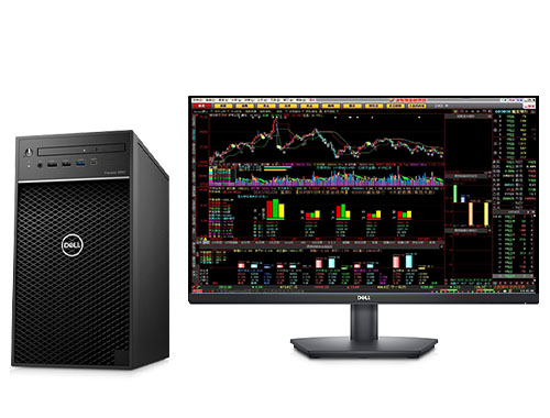 戴尔Precision T3650 炒股电脑工作站（英特尔酷睿i7-11700, 2.5GHz, 8核丨32GB DDR4 内存丨256GB固态+2TB 机械硬盘丨NVIDIA P620显卡丨27 英寸显示器）