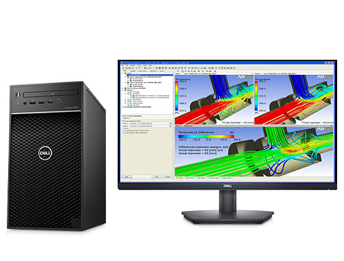 戴尔T3650 模拟仿真分析工作站（酷睿 i7-10700K, 3.8GHz, 8核丨64GB UDIMM内存丨512GB固态+4TB 机械硬盘丨NVIDIA RTX A2000 6GB显卡丨戴尔27寸 2K显示器）