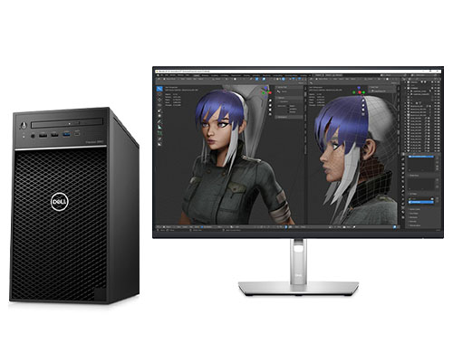 戴尔T3650 动画制作渲染工作站（酷睿 i7-10700K, 3.8GHz, 8核丨64GB UDIMM内存丨512GB固态+4TB 机械硬盘丨AMD Radeon W5500  8GB显卡丨戴尔27寸 4K显示器）