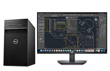 戴尔Precision 3650 CAD制图电脑配置工作站（酷睿i7-11700, 2.5GHz, 8核丨32GB DDR4内存丨512GB固态+2TB 机械硬盘丨NVIDIA T1000 4GB显卡丨27英寸 显示器）
