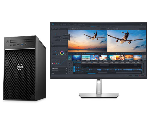 戴尔DELL Precision 3650 视频剪辑工作站（酷睿i7-11700, 2.5GHz, 8核丨32GB DDR4内存丨512GB固态+2TB 机械硬盘丨AMD W5500 8GB显卡丨27英寸 显示器）