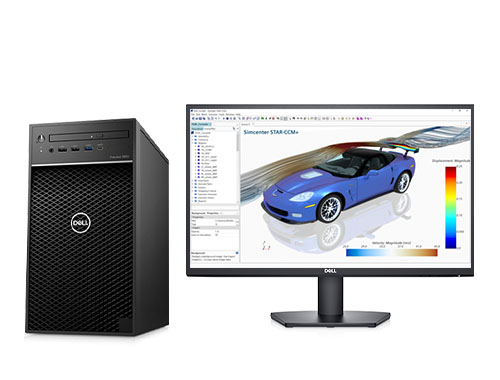 戴尔DELL Precision 3650 三维建模工作站（酷睿i7-11700K, 3.6GHz, 8核丨64GB DDR4内存丨512GB固态+2TB 机械硬盘丨NVIDIA P2200 显卡丨23.8英寸 显示器）