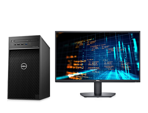 戴尔Precision 3650 数据分析工作站（英特尔酷睿 i9-11900, 2.5GHz, 8核丨64GB DDR4 内存丨1TB M.2固态硬盘丨NVIDIA T600, 4GB显卡丨戴尔SE2422H显示器）