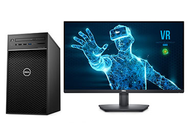 戴尔T3650 虚拟现实VR(视景仿真、虚拟仿真)工作站（酷睿 i9-11900, 8核丨64GB DDR4 内存丨2TB 固态硬盘丨NVIDIA Quadro RTX 4000, 8GB显卡丨戴尔27英寸 2K显示器）