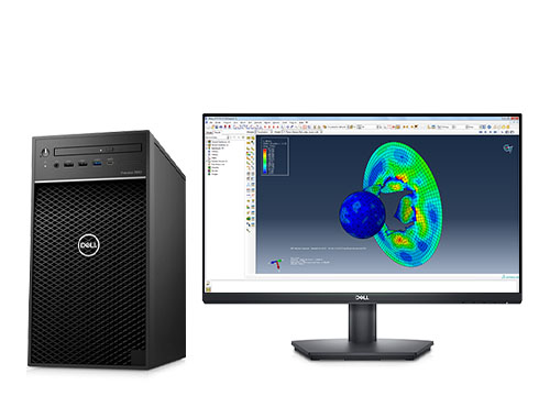 戴尔Precision 3650 ANSYS仿真工作站（酷睿 i9-11900, 2.5GHz, 8核丨128GB DDR4 内存丨1TB 固态硬盘丨NVIDIA T1000, 4GB显卡丨戴尔24英寸 2K显示器）