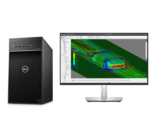 戴尔Precision 3650 CFD计算电脑工作站（酷睿 i9-11900K, 3.5GHz, 8核丨64GB DDR4 内存丨1TB 固态硬盘丨NVIDIA P2200, 5GB显卡丨戴尔24英寸 2K显示器）