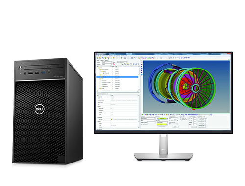 Dell Precision T3650 渲染仿真工作站（酷睿 i9-11900K, 3.5GHz, 8核丨128GB DDR4 内存丨2TB 固态硬盘丨NVIDIA RTX A2000, 12GB显卡丨24寸显示器）