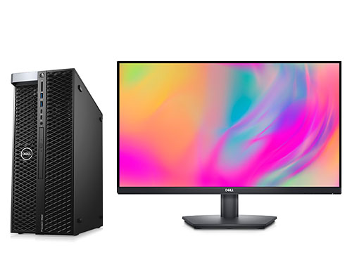 戴尔P5820X工作站 视觉传达设计电脑（酷睿 i9-10920X, 3.50 GHz, 12核丨64GB ECC内存丨512GB 固态+2TB 机械硬盘丨GeForce RTX 3060, 12GB显卡丨27寸显示器）