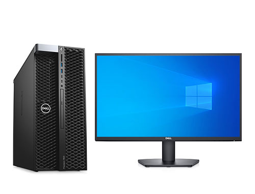 戴尔Precision T7820 商用办公工作站（英特尔至强铜牌 3206R, 1.9GHz, 8核丨16GB DDR4 ECC内存丨512GB 固态+2TB 机械硬盘丨NVIDIA T400 独显丨23.8寸显示器）