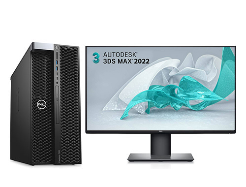 戴尔T7820工作站 3DMAX渲染电脑（英特尔至强金牌 5217, 3.0GHz, 8核丨64GB DDR4 内存丨1TB 固态+4TB 机械硬盘丨NVIDIA RTX A2000，12GB显卡丨25英寸 显示器）