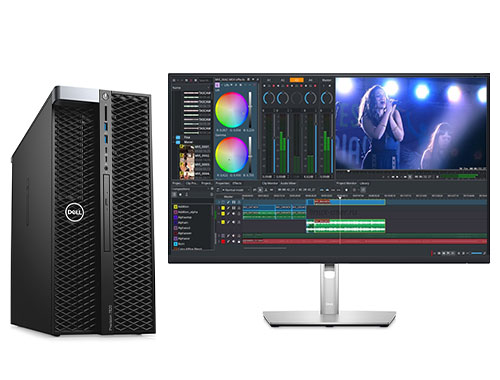 AE/PR视频剪辑后期制作电脑 戴尔T7820工作站（至强金牌 5218R, 2.1GHz, 20核丨64GB DDR4 内存丨1TB 固态+8TB 机械硬盘丨AMD Pro W5500, 8GB显卡丨27英寸 显示器）