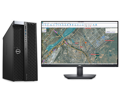 GIS地理信息系统电脑  戴尔T7820工作站（英特尔至强金牌 6226R, 2.9GHz, 16核丨64GB DDR4 内存丨1TB 固态+2TB 机械硬盘丨AMD Pro W5500, 8GB显卡丨戴尔27寸显示器）
