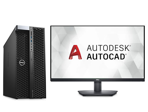 戴尔T7820工作站 CAD电脑制图工作站（英特尔至强金牌 6226R, 2.9GHz, 16核丨64GB DDR4 内存丨1TB 固态+4TB 机械硬盘丨NVIDIA T1000, 8GB显卡丨戴尔27寸显示器）