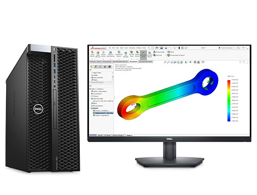 戴尔T7820工作站  SW三维建模CAD设计电脑工作站（至强金牌 5222, 3.8GHz, 4核丨64GB DDR4 内存丨512GB 固态+4TB 机械硬盘丨Quadro P2200, 5GB显卡丨27寸显示器）