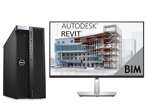 戴尔DELL T7820塔式工作站 BIM制图电脑（至强金牌 6226R, 2.9GHz, 16核丨128GB DDR4 内存丨1TB 固态+4TB 机械硬盘丨AMD Pro W5700, 8GB显卡丨27英寸显示器）