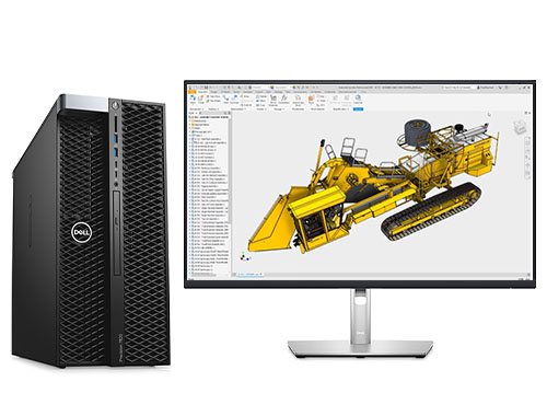 戴尔T7820工作站 机械设计师电脑（英特尔至强金牌 5220R, 2.2GHz, 24核丨128GB DDR4 ECC内存丨1TB 固态+4TB 机械硬盘丨RTX A2000, 12GB显卡丨戴尔27英寸 显示器）