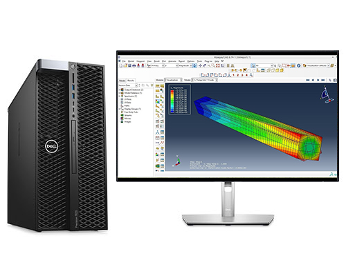 戴尔T7820工作站  abaqus有限元仿真电脑（2颗*至强金牌 6246R, 3.4GHz, 16核丨256GB DDR4内存丨2TB 固态+2块*8TB 机械硬盘丨 RTX6000, 24GB显卡丨27寸显示器）