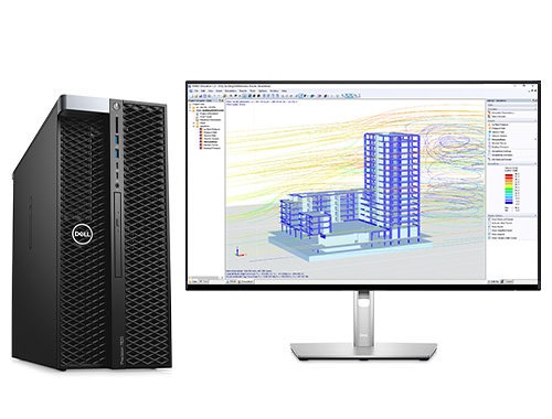 CFD仿真计算电脑  戴尔T7820工作站（2颗*英特尔至强金牌 6250, 3.9GHz, 8核丨192GB DDR4 内存丨1TB 固态+8TB 机械硬盘丨Quadro RTX5000, 16GB显卡丨27寸显示器）