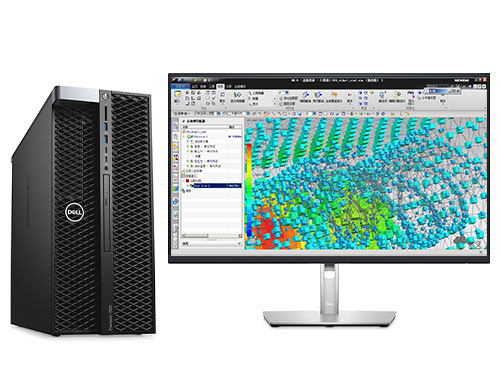 高性能仿真计算机  T7820工作站（2颗*至强金牌 6256, 3.6GHz, 12核丨384GB DDR4 内存丨2TB 固态+8TB 机械硬盘丨NVIDIA Quadro GV100, 32GB显卡丨27寸显示器）