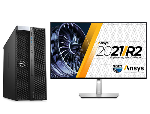戴尔T7820塔式  ANSYS电脑配置工作站（至强金牌 6254, 3.1GHz, 18核丨256GB DDR4 内存丨2TB 固态+8TB 机械硬盘丨NVIDIA RTX A4500, 20GB显卡丨27寸显示器）