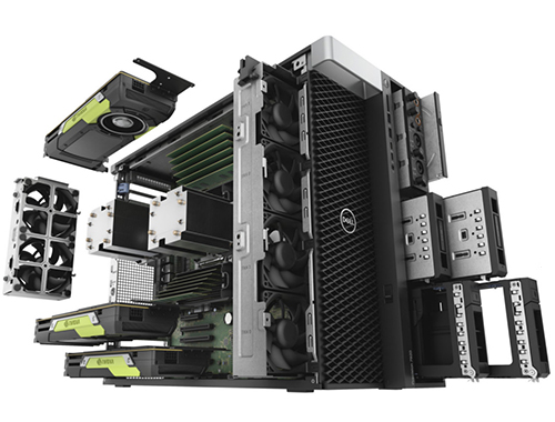 戴尔DELL T7920 塔式双路工作站（2颗*至强金牌 5222, 3.8GHz, 4核, 8线程丨128GB, DDR4 内存丨1TB 固态+8TB, 机械硬盘丨GeForce RTX 3080, 10GB显卡）