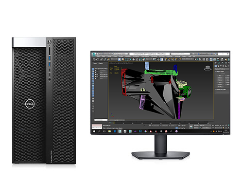 3Dmax建模渲染电脑  戴尔T7920工作站（英特尔至强金牌 6226R, 2.9GHz, 16核丨128GB, DDR4 内存丨1TB 固态+8TB, 机械硬盘丨RTX 4000, 8GB显卡丨23.8英寸显示器）