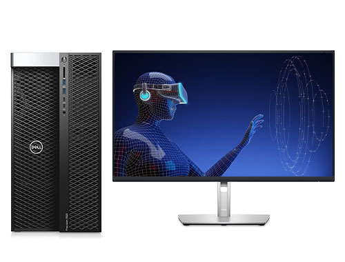 VR/AR虚拟现实/系统仿真电脑  戴尔T7920工作站（英特尔至强金牌 6230R, 2.1GHz, 26核丨128GB, DDR4 内存丨2TB 固态硬盘丨AMD W5700, 8GB显卡丨27英寸显示器）