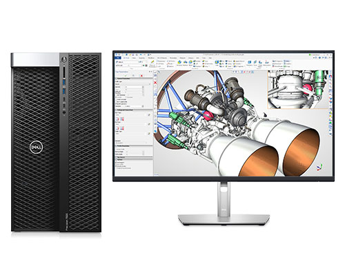 Precision T7920 工业设计师电脑工作站（英特尔至强金牌 6240R, 2.4GHz, 24核丨192GB, DDR4 内存丨1TB 固态+8TB 机械硬盘丨RTX A2000, 12GB显卡丨27寸显示器）