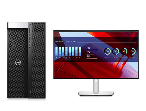 戴尔T7920 塔式工作站（英特尔至强金牌 6244, 3.6GHz, 8核, 16线程丨192GB, DDR4 ECC 内存丨1TB, 固态+4TB, 机械硬盘丨AMD WX3200, 4GB显卡丨23.8英寸显示器）