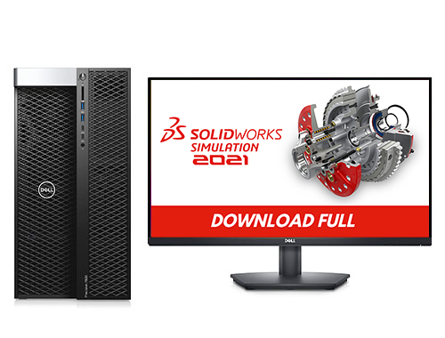 SolidWorks电脑配置 戴尔T7920工作站（英特尔至强金牌 6244, 3.6GHz, 8核丨256GB, DDR4 内存丨1TB, 固态+8TB, 机械硬盘丨RTX A4500, 20GB显卡丨27英寸显示器）
