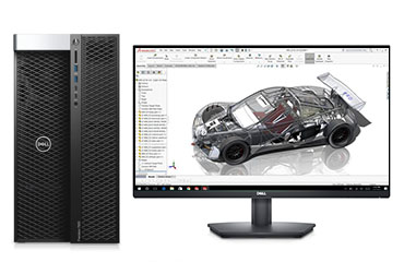 UG建模设计电脑 戴尔T7920工作站（英特尔至强金牌 6244, 3.6GHz, 8核丨192GB, DDR4 内存丨2TB, 固态+12TB 机械硬盘丨NVIDIA RTX A4000, 16GB显卡丨27寸显示器）