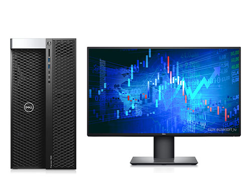 戴尔DELL T7920 Tower 塔式工作站（英特尔至强金牌 5222, 3.8GHz, 4核丨192GB, DDR4 内存丨2TB 固态+4TB, 机械硬盘丨NVIDIA T600, 4GB显卡丨25英寸显示器）