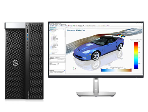 3D建模设计电脑 戴尔T7920工作站（2颗*至强金牌 6226R, 2.9GHz, 16核丨256GB, DDR4 内存丨2TB 固态+12TB, 机械硬盘丨NVIDIA RTX5000, 16GB显卡丨27寸显示器）