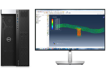abaqus仿真模拟电脑 戴尔T7920工作站（2颗*至强金牌 6250, 3.9GHz, 8核丨384GB, DDR4 内存丨2TB, 固态+8TB, 机械硬盘丨NVIDIA T1000, 8GB显卡丨27寸显示器）