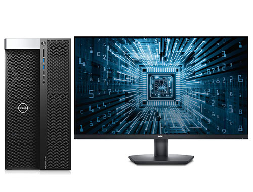 戴尔T7920 高主频多核心计算工作站（2颗*至强金牌 6250, 3.9GHz, 8核丨512GB, DDR4 内存丨2块*2TB, 固态+8TB, 机械硬盘丨RTX A5500, 24GB显卡丨31.5英寸显示器）