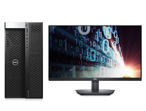 戴尔DELL T7920 图形工作站（英特尔至强金牌 6254, 3.1GHz, 18核丨256GB, DDR4 ECC 内存丨2TB, 固态+8TB, 机械硬盘丨NVIDIA T1000, 4GB显卡丨27英寸显示器）