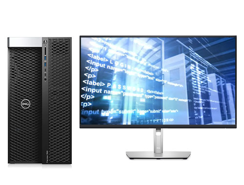 戴尔T7920工作站 高性能计算工作站（2颗*至强铂金 8260, 2.4GHz, 24核, 48线程丨1TB, DDR4 内存丨4TB 固态+8TB 硬盘丨2张*RTX A5000, 24GB显卡丨戴尔27寸显示器）