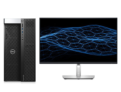 戴尔T7920 高性能计算机电脑工作站（2颗*英特尔至强铂金 8268, 2.9GHz, 24核, 48线程丨1TB, DDR4 内存丨4TB NVMe 固态硬盘丨2块*RTX A6000, 48GB显卡丨27寸显示器）